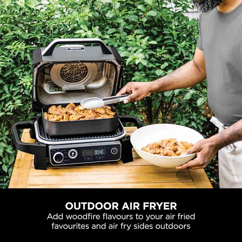 Ninja Woodfire Electric BBQ Grill & Smoker with Stand & Cover
