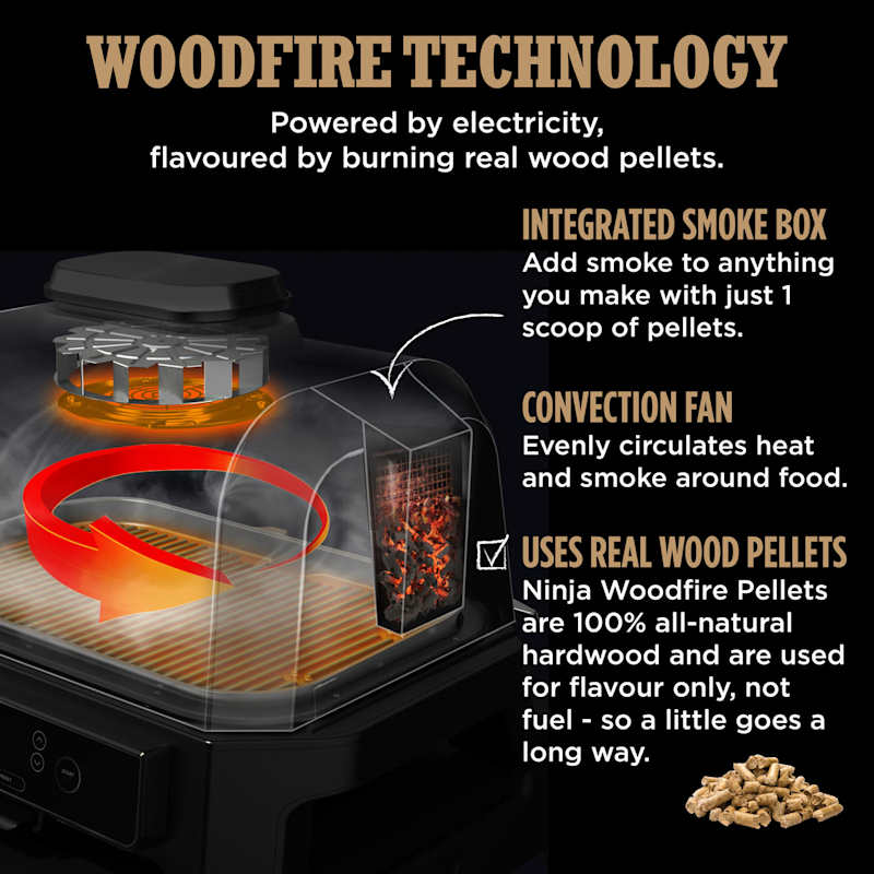 Ninja Woodfire Pro XL Electric BBQ Grill & Smoker