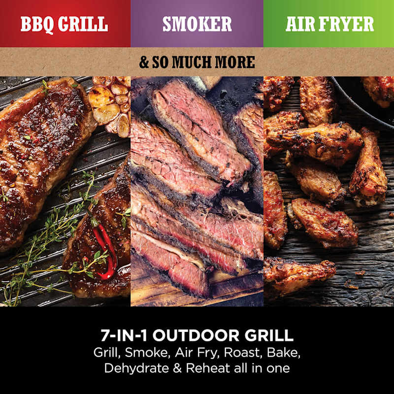 Ninja Woodfire Electric BBQ Grill & Smoker with Stand & Cover